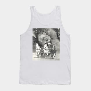 Vintage Steam-Powered Fire Engine Pumper Tank Top